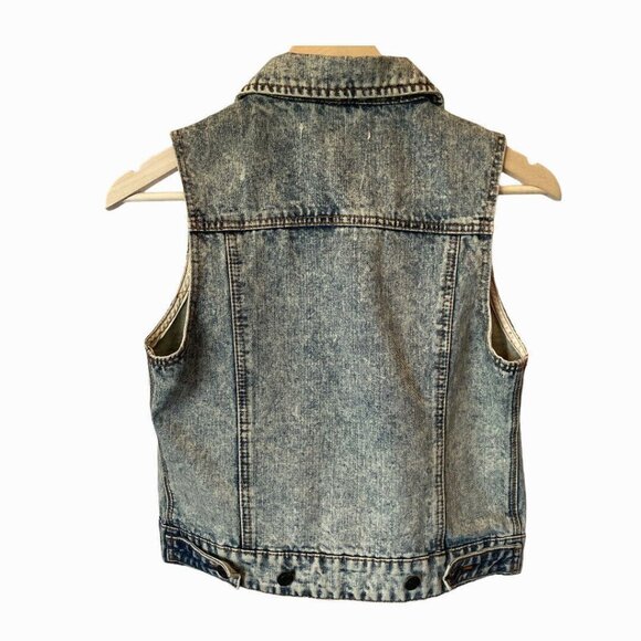 Thread & Supply Womens Gray  Denim Jean Vest - Picture 2 of 6